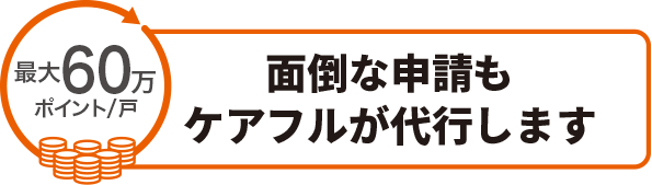 面倒な申請もケアフルが代行します