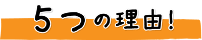 ５つの理由！