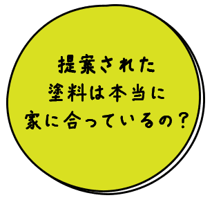 提案された塗料は本当に家に合っているの？