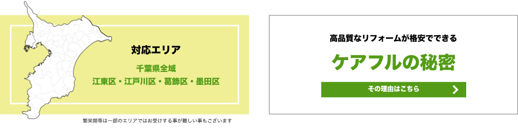 対応エリア　ケアフルの秘密