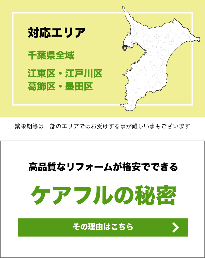 対応エリア　ケアフルの秘密