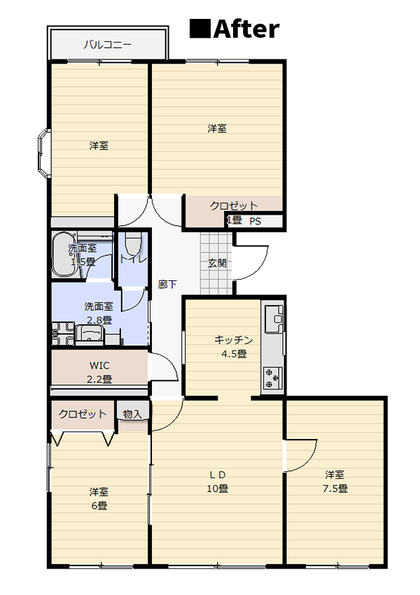 施工後間取り